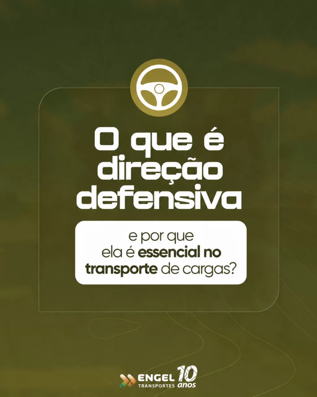 Direção defensiva no transporte de cargas pesadas